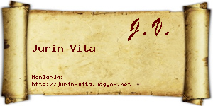 Jurin Vita névjegykártya